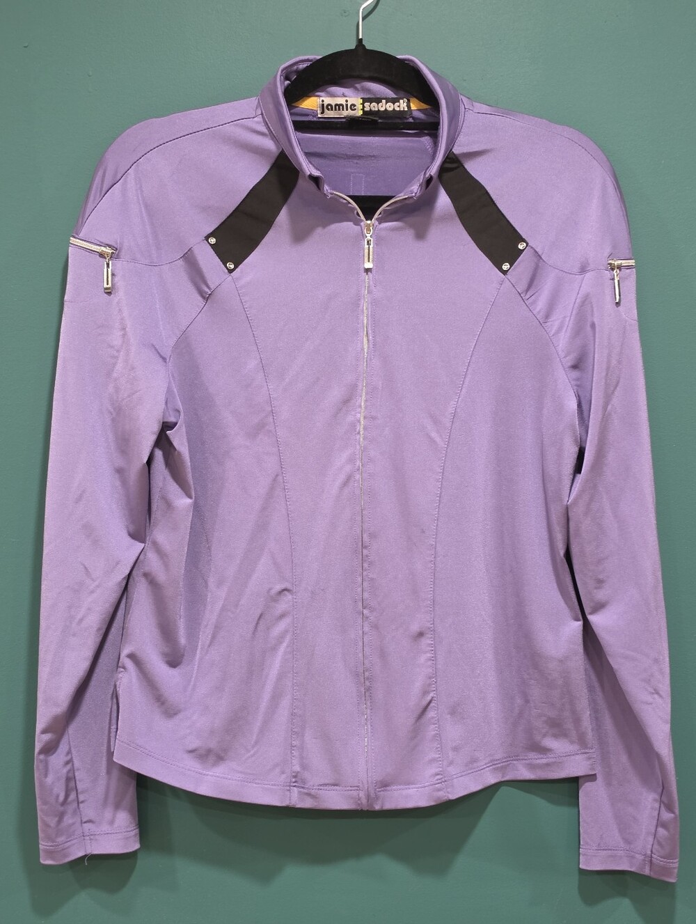 Jamie Sadock Purple Golf Performance Full Zip Jacket Women’s M
